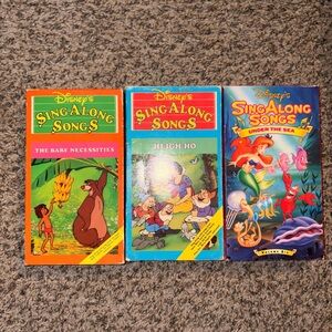 Disney Sing Along Songs VHS Collection - Vibrant Covers